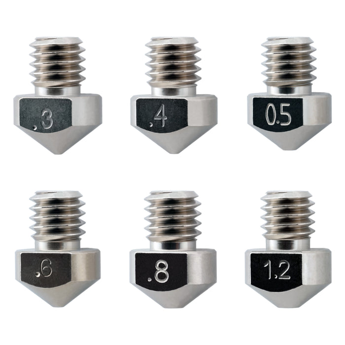 M6 Thread 3mm Filament for LulzBot TAZ 5 and 6, Hexagon Hotend Plated Wear Resistant Nozzle