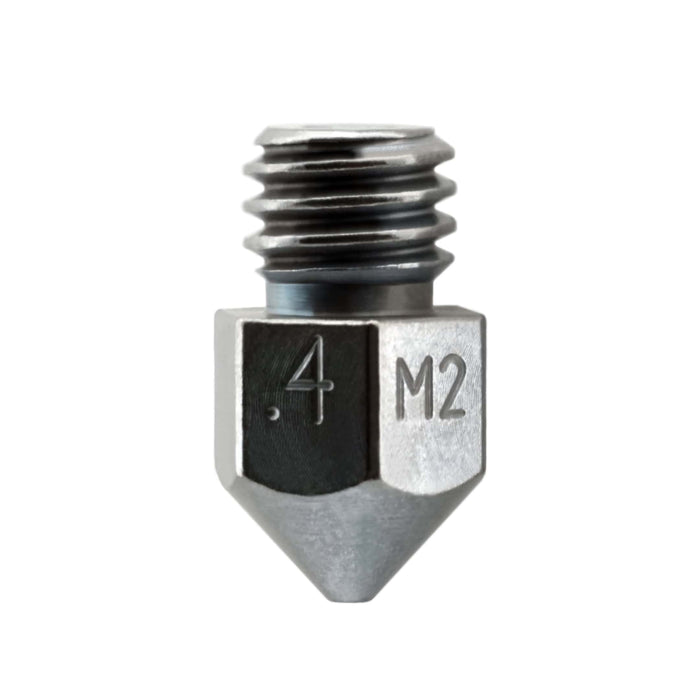 M2 Hardened High Speed Steel Nozzle - MK8 (CR10 / Ender / Tornado / MakerBot)