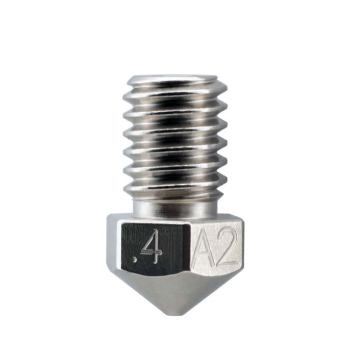 Plated A2 Hardened Tool Steel Nozzle RepRap - M6 Thread 1.75mm Filament