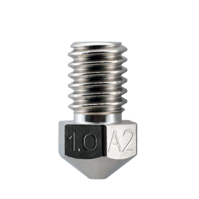 Plated A2 Hardened Tool Steel Nozzle RepRap - M6 Thread 3mm Filament