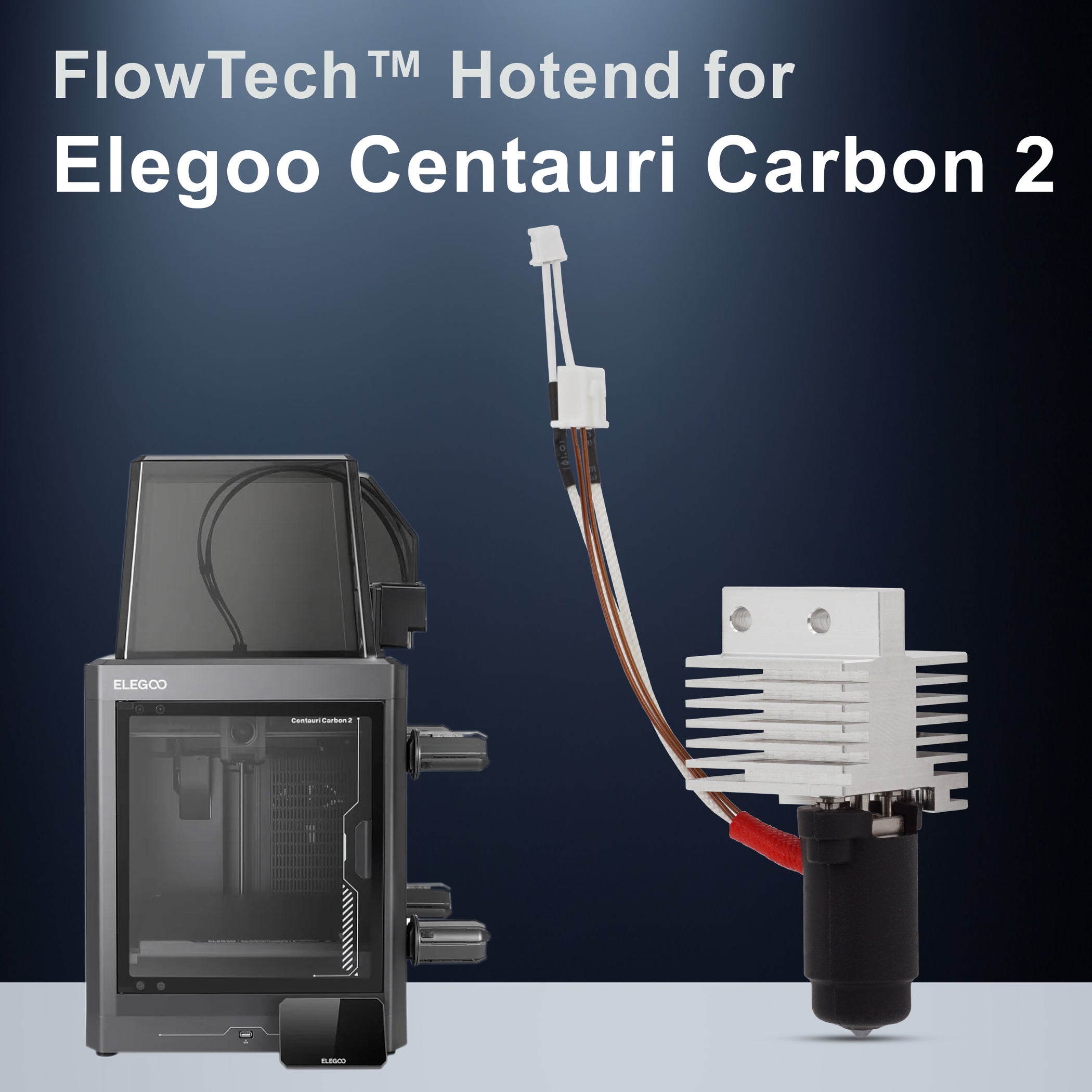 FlowTech™ Hotend for Elegoo Centauri Carbon 1 / Centauri Carbon 2 ...