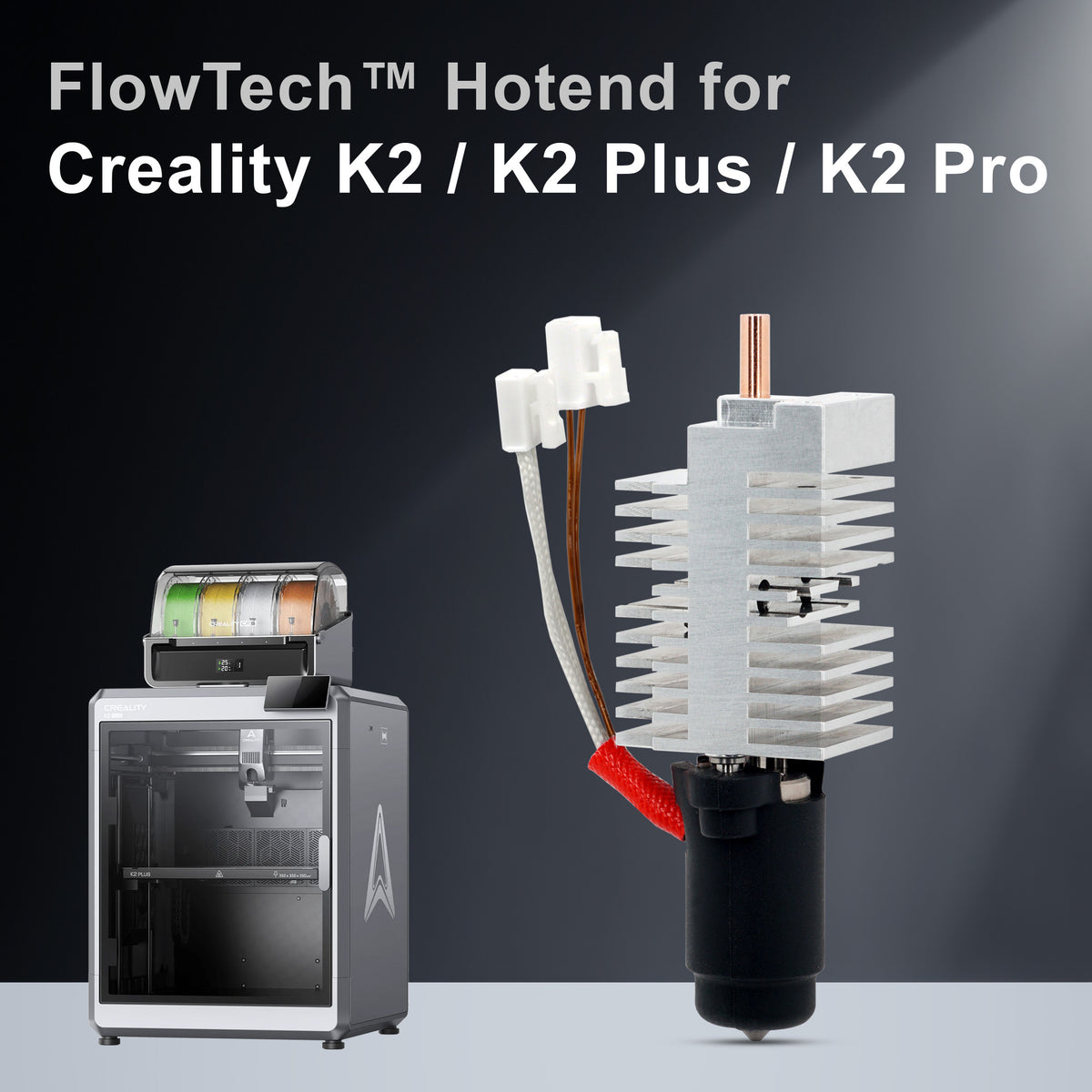 FlowTech™ Hotend for Creality K2 / K2 Plus / K2 Pro — Microswiss