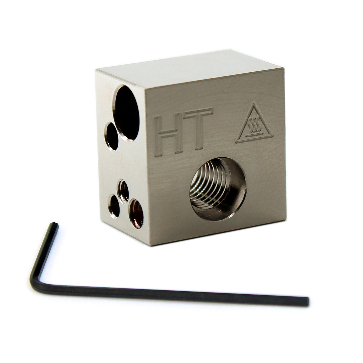 Micro Swiss Plated Copper High Temperature MK10 Heater Block Micro Swiss Plated Copper High Temperature MK10 Heater Block